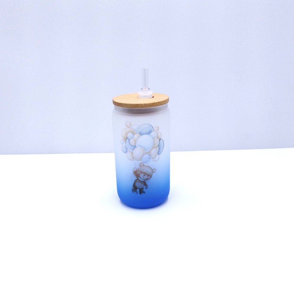 Sandblasted glass with printing - 2