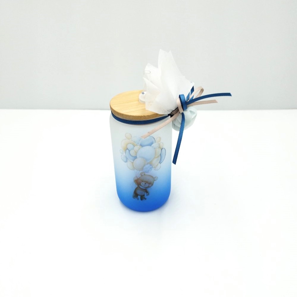 Sandblasted glass with printing - 1