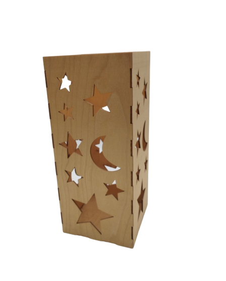 Candle holder for large candles with stars and moons - 2