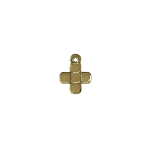 Element for a Christening charm made of golden plexiglass cross (10 pcs) - Acrylic gold mirror