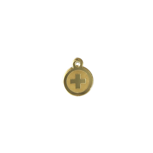 Element for a Christening charm made of golden plexiglass - 2cm