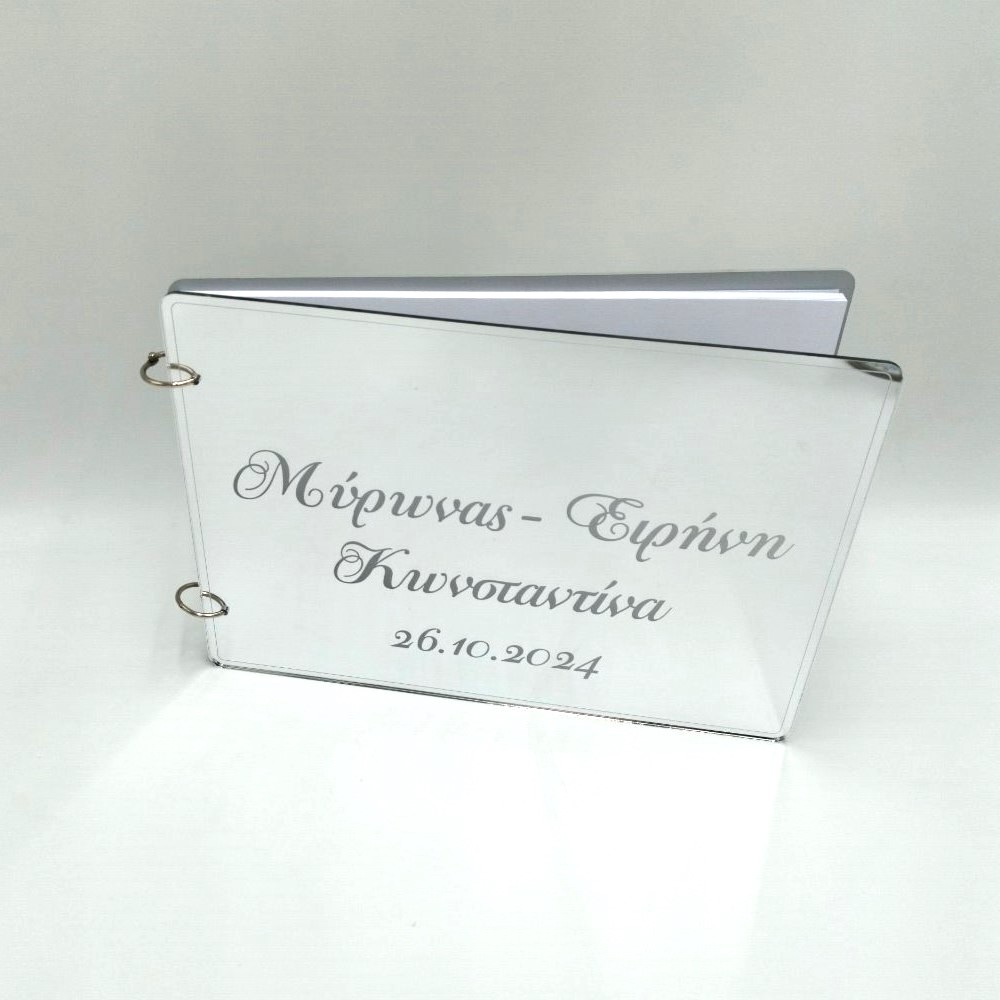 Acrylic silver mirror wish book - 