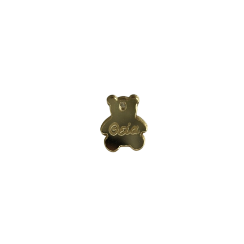 Favor Element for Bear with Engraving in Gold Plexiglass  - 1