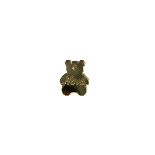 Favor Element for Bear with Engraving in Gold Plexiglass  - Godmother