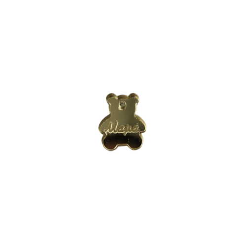 Favor Element for Bear with Engraving in Gold Plexiglass  - Mother