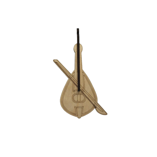 Wooden 3D decorative element for favors, Cretan lyra - 1