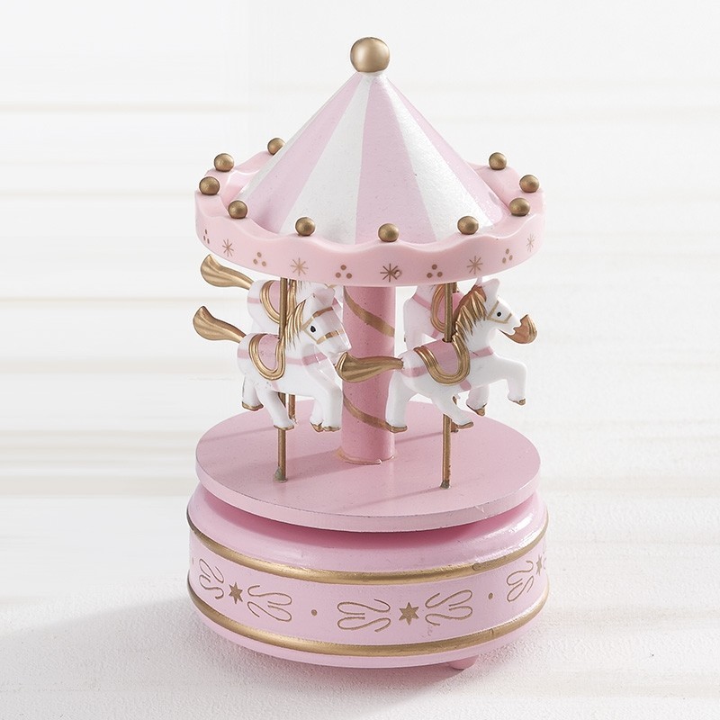 Christening favor – Wooden Musical Carousel - 2