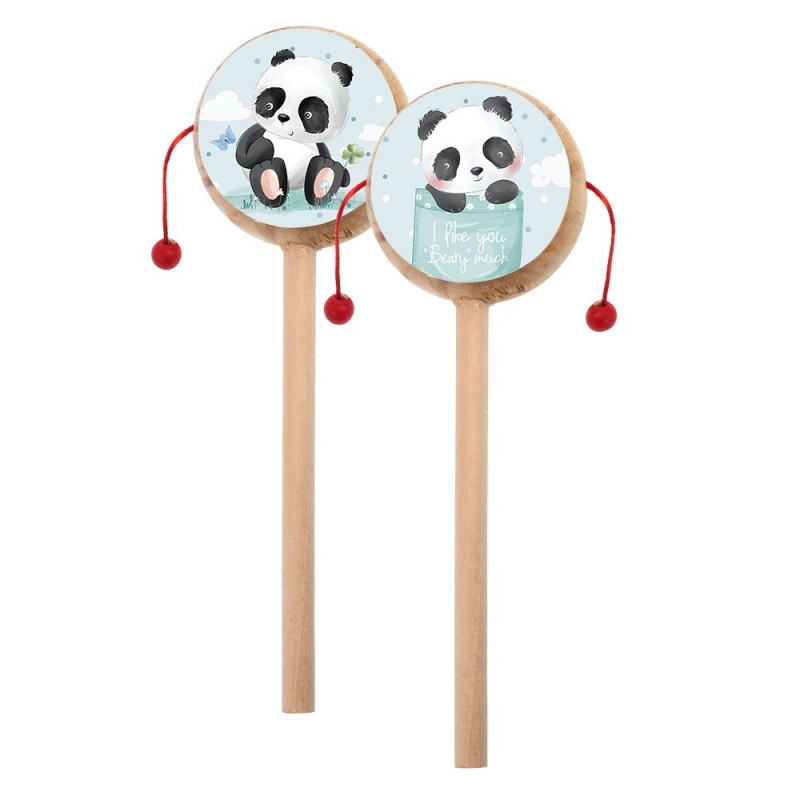 Baptism Favor – Wooden Panda Tambourine (20pcs) - 2