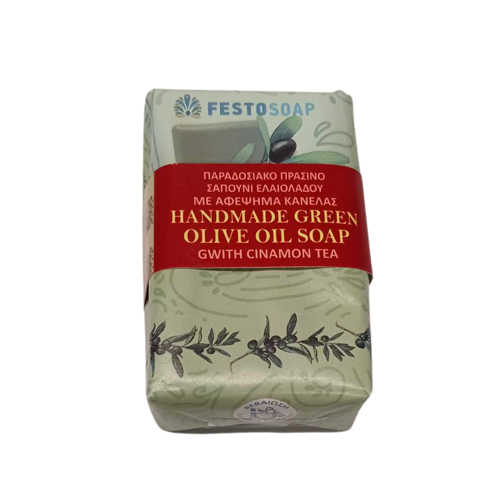 Σαπούνι πράσινο ελαιόλαδου cinamon tea - 100 gr