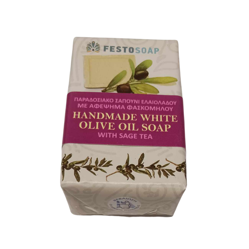 Σαπούνι άσπρο ελαιόλαδου sage tea - 100 gr
