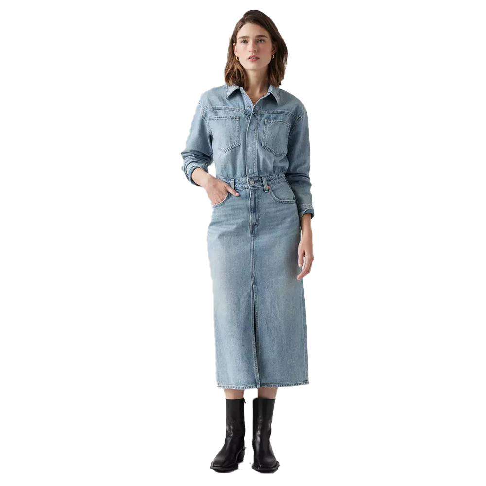 LEVI'S Jean Dress Western Γυναικείο Φόρεμα Jean - Γαλάζιο