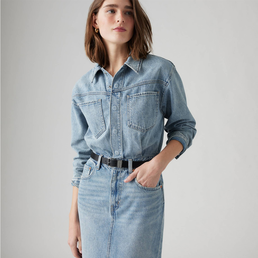 LEVI'S Jean Dress Western Γυναικείο Φόρεμα Jean - 3