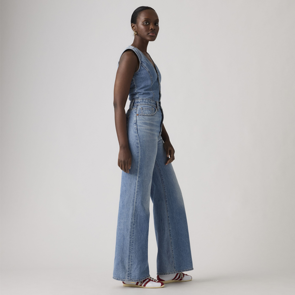 LEVI'S Denim Wide Leg Jumpsuit Γυναικεία Τζιν Ολόσωμη Φόρμα - 3