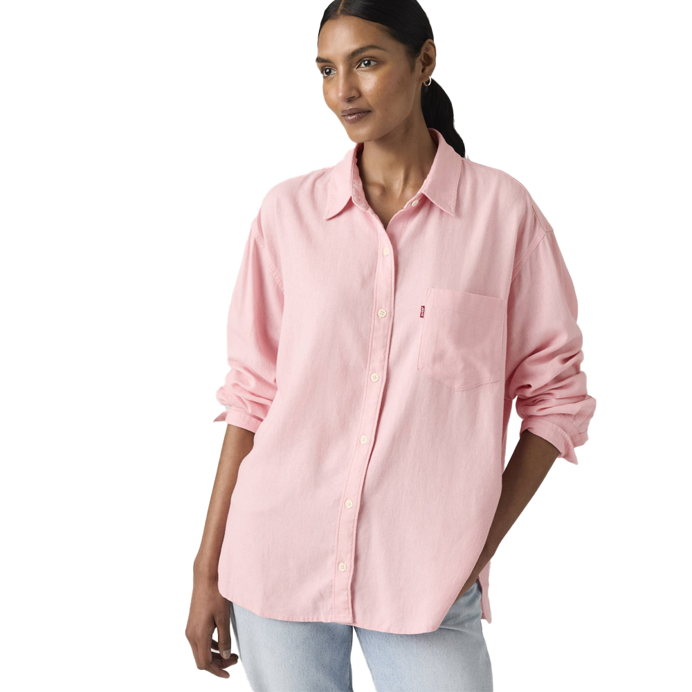LEVI'S Garment Dye Harlie Boyfriend Shirt Γυναικείο Πουκάμισο - Ροζ