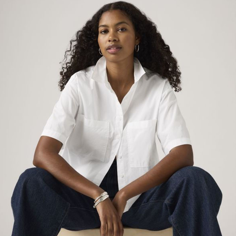 LEVI'S Harlie Short-Sleeve Cropped Shirt Γυναικείο Πουκάμισο - 3