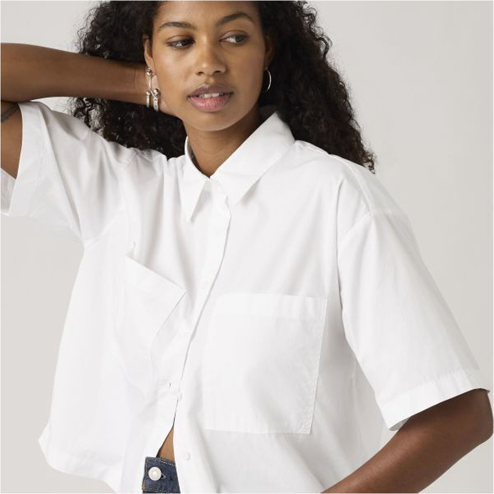 LEVI'S Harlie Short-Sleeve Cropped Shirt Γυναικείο Πουκάμισο - 4