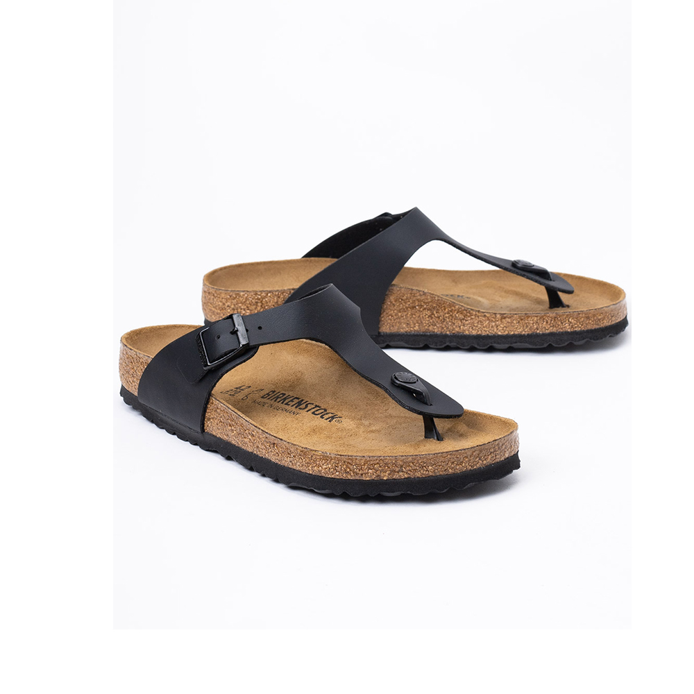 BIRKENSTOCK Classic Gizeh Birko-Flor Narrow Fit Black Unisex Ανατομικά Σανδάλια Μαύρα - 2