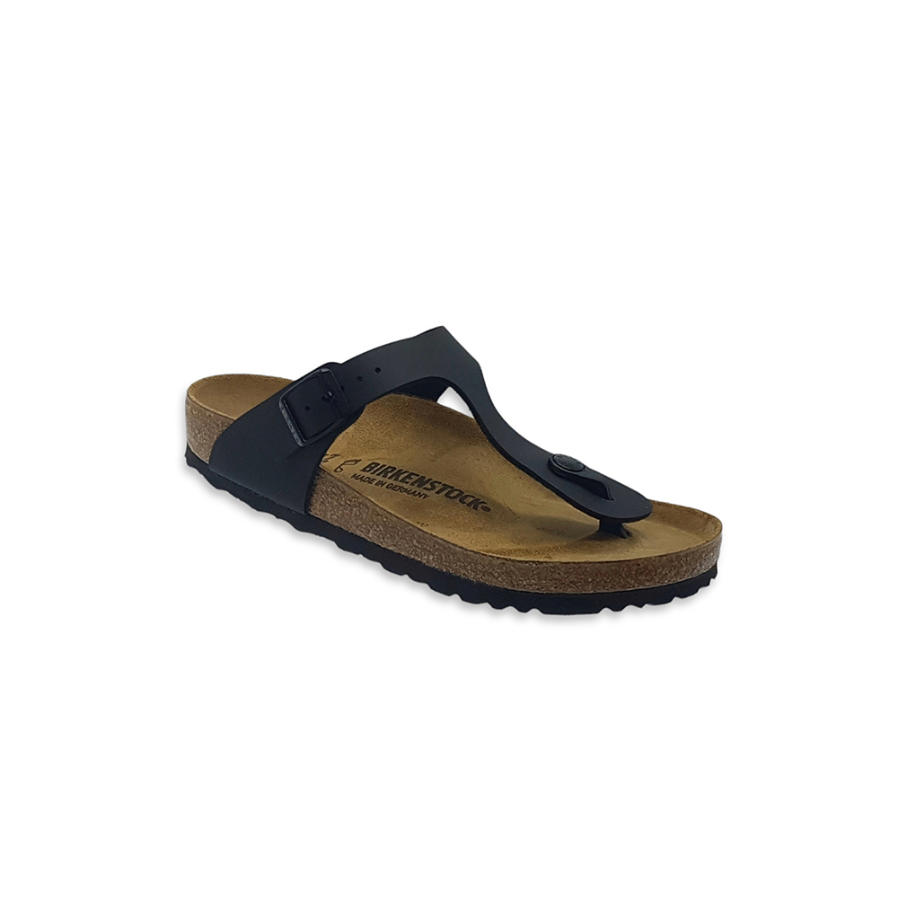 BIRKENSTOCK Classic Gizeh Birko-Flor Narrow Fit Black Unisex Ανατομικά Σανδάλια Μαύρα - 3