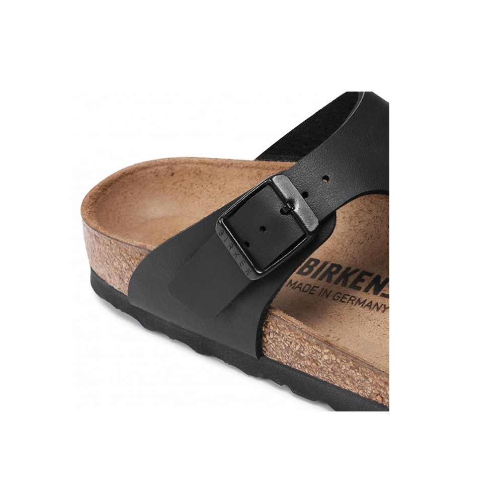 BIRKENSTOCK Classic Gizeh Birko-Flor Narrow Fit Black Unisex Ανατομικά Σανδάλια Μαύρα - 5