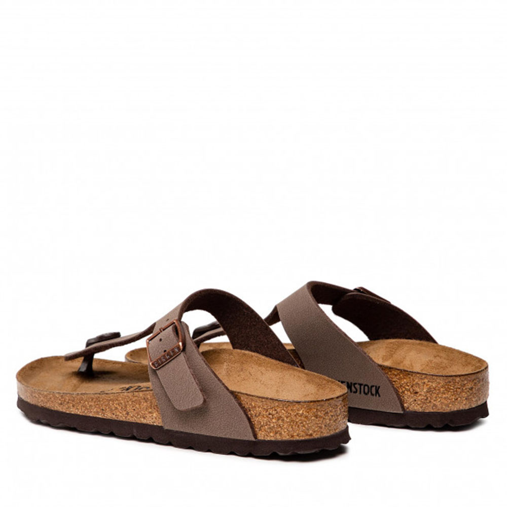 BIRKENSTOCK Classic Gizeh Birko-Flor Mocha Sandals Narrow Fit Γυναικεία Ανατομικά Σανδάλια Καφέ - 3
