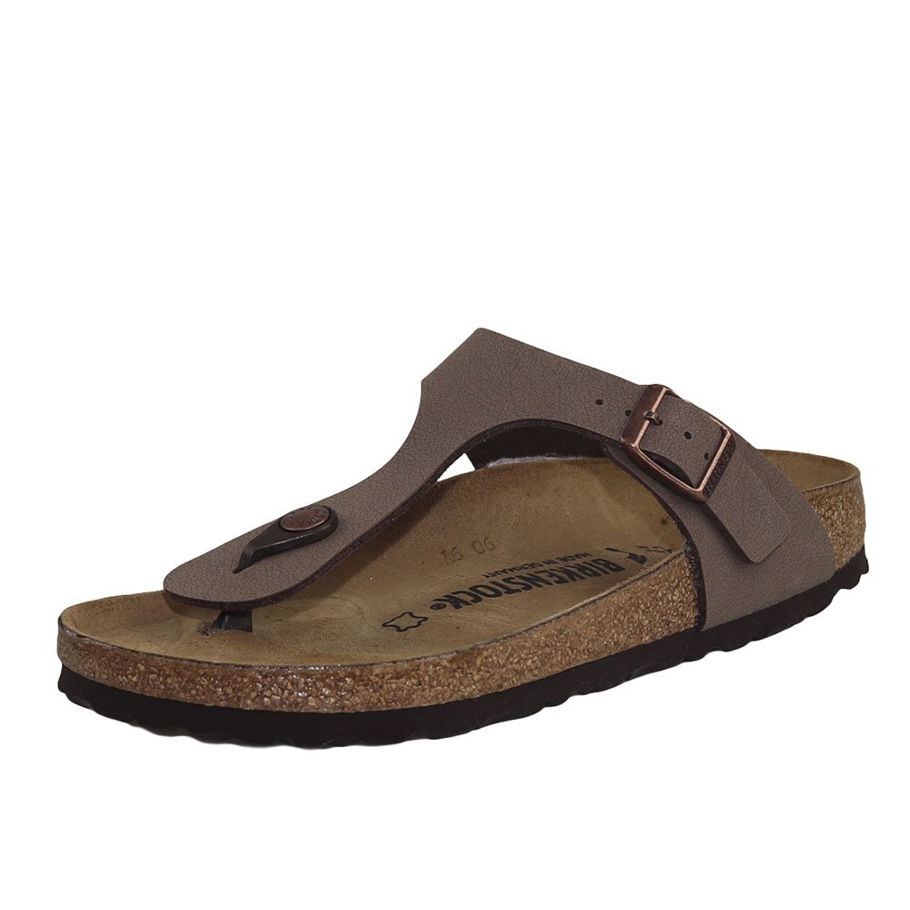 BIRKENSTOCK Classic Gizeh Birko-Flor Mocha Sandals Narrow Fit Γυναικεία Ανατομικά Σανδάλια Καφέ - 4