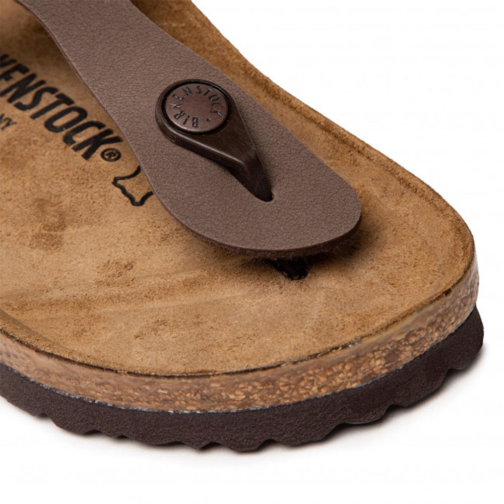BIRKENSTOCK Classic Gizeh Birko-Flor Mocha Sandals Narrow Fit Γυναικεία Ανατομικά Σανδάλια Καφέ - 5