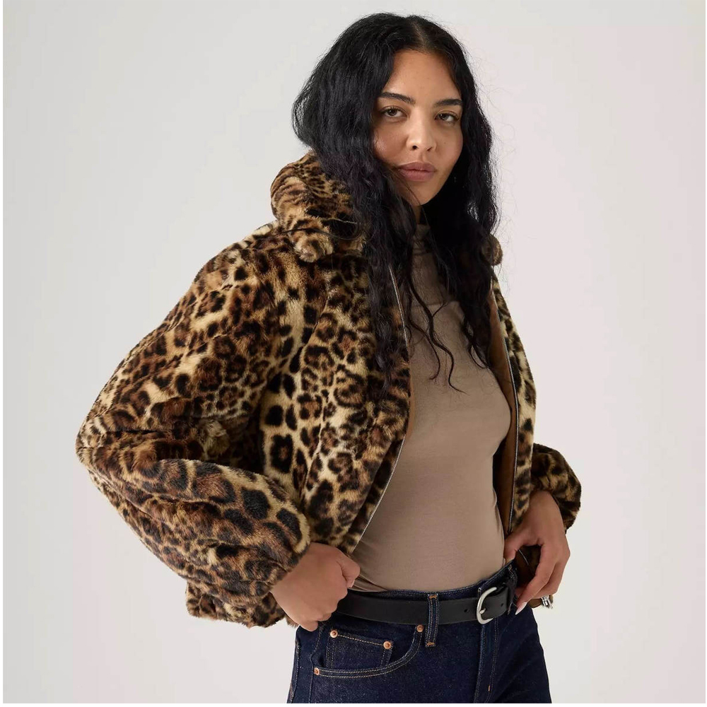 LEVI'S Elle Sherpa Leopard Jacket  Γυναικείο Γούνινο Μπουφάν - 3