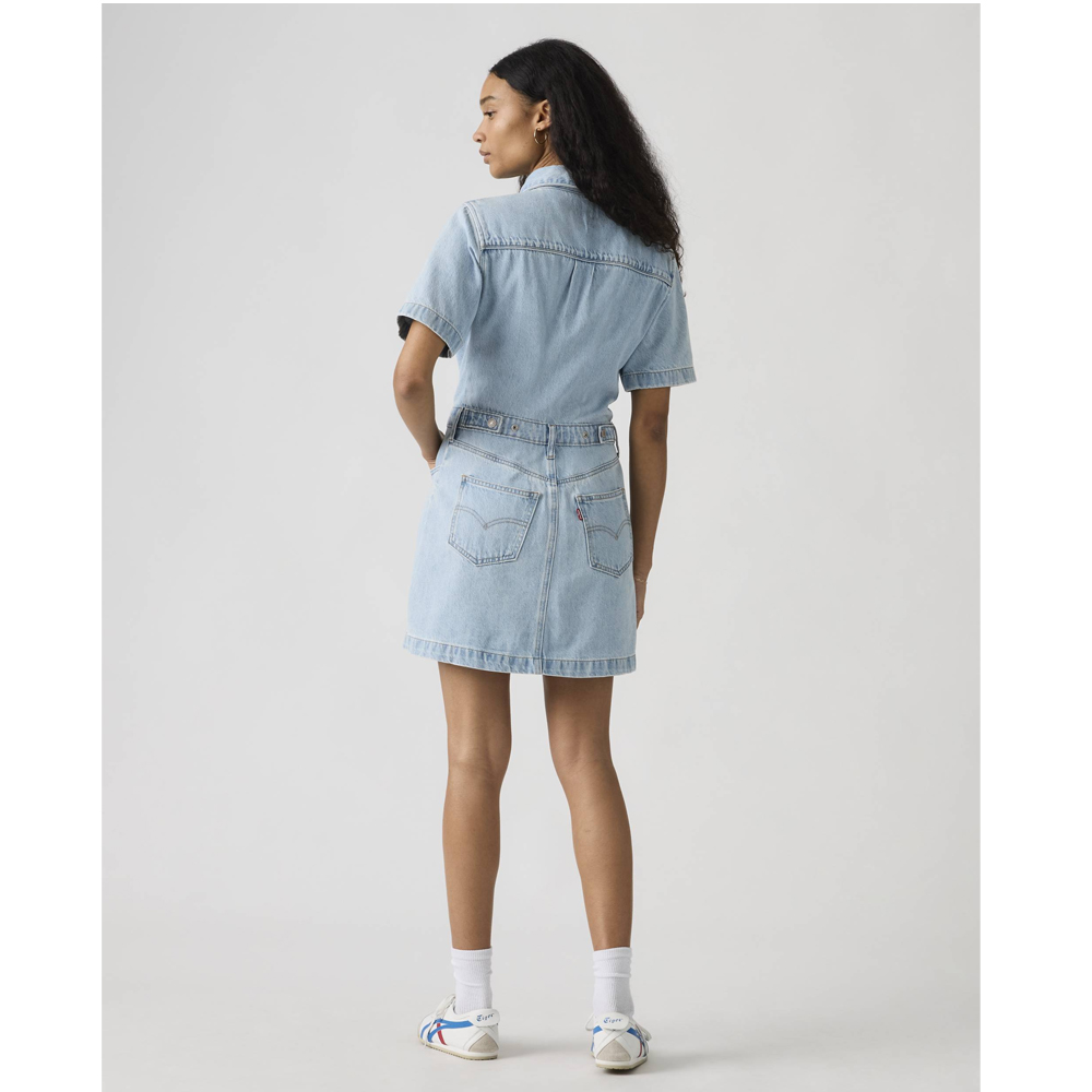 LEVI'S Short Sleeve Logan Western Dress Γυναικείο Τζιν Φόρεμα Μίνι - 2