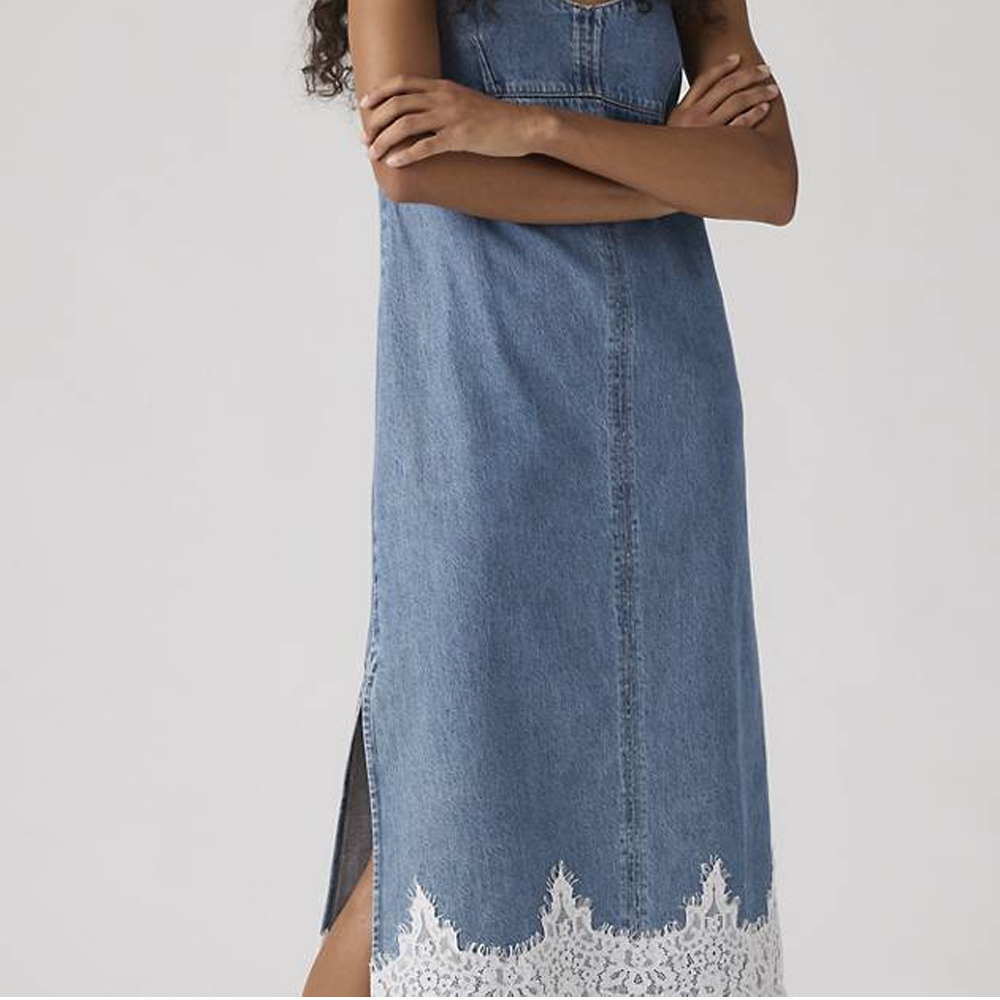 LEVI'S 90's Denim Slip Dress Γυναικείο Τζιν Φόρεμα Μάξι - 4