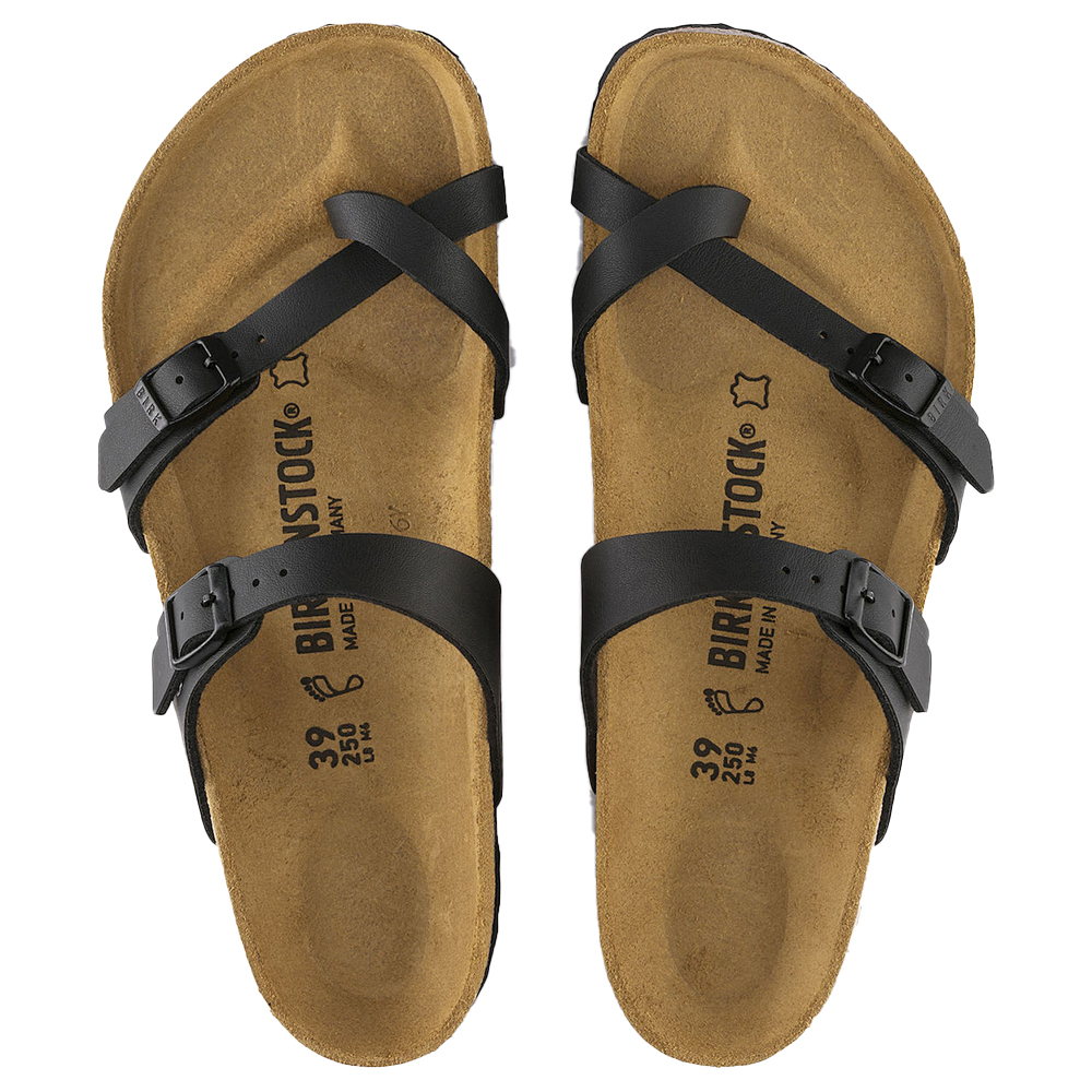 BIRKENSTOCK Classic Mayari Birko-Flor Black Sandals Narrow Fit Γυναικεία Ανατομικά Σανδάλια Μαύρο - 1