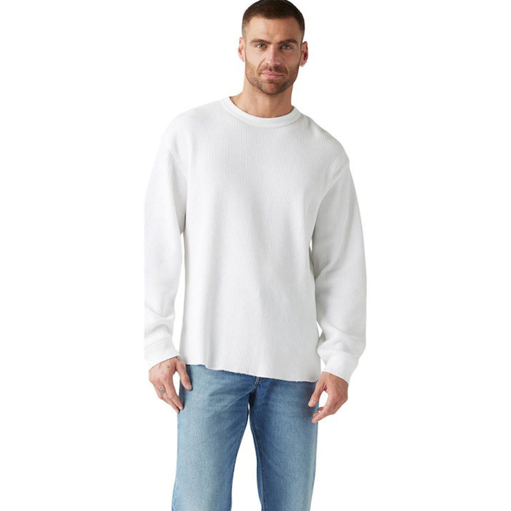 LEVI'S Long Sleeve Relaxed Thermal Tee Ανδρική Μακρυμάνικη Μπλούζα - Λευκό