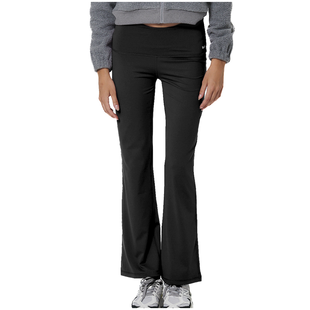 BODY ACTION Women's Wide-Leg Leggings Γυναικείο Κολάν Καμπάνα - Μαύρο