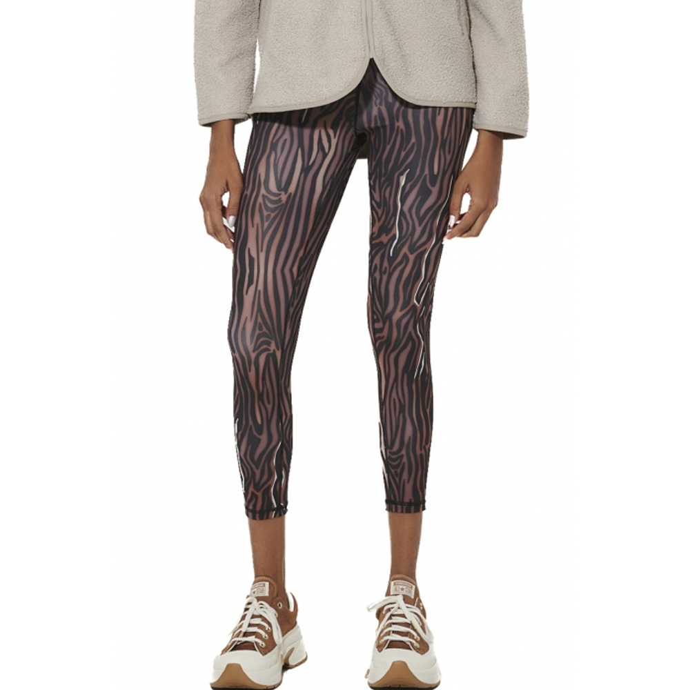 BODY ACTION Women's Allover Printed 7/8 Leggings Γυναικείο Κολάν - Καφέ