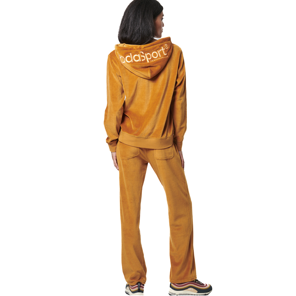 BODY ACTION Women's Basic Velour Pants Γυναικείο Παντελόνι Φόρμας - 2