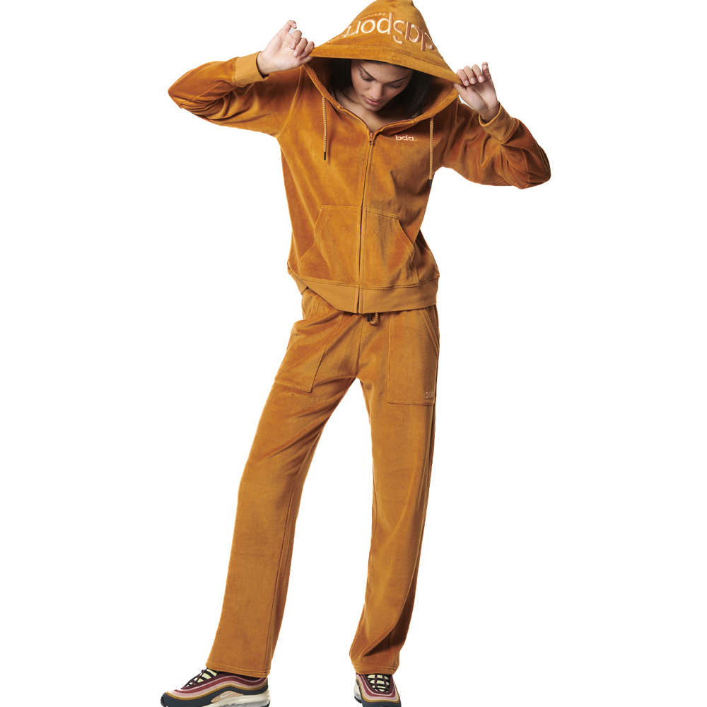 BODY ACTION Women's Basic Velour Pants Γυναικείο Παντελόνι Φόρμας - 5