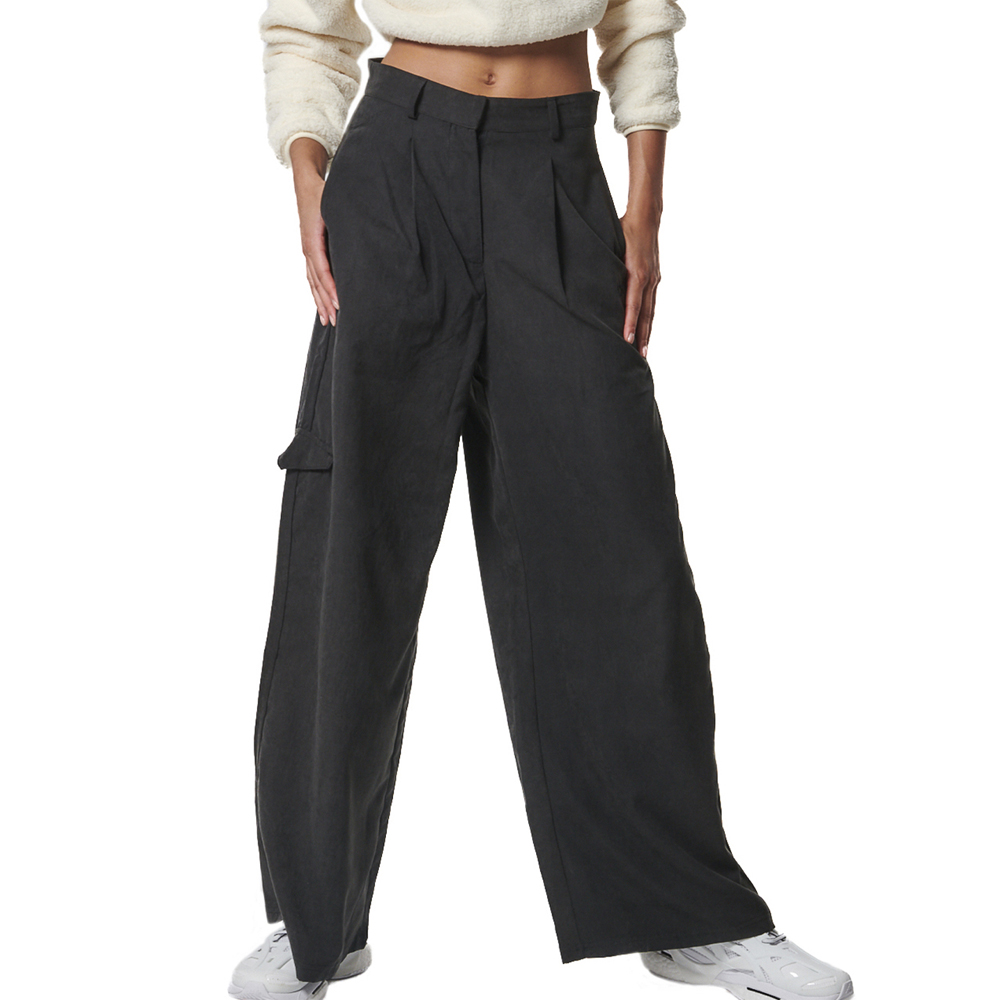 BODY ACTION Women's Wide Leg Cargo Pants Γυναικείο Παντελόνι Cargo - 2