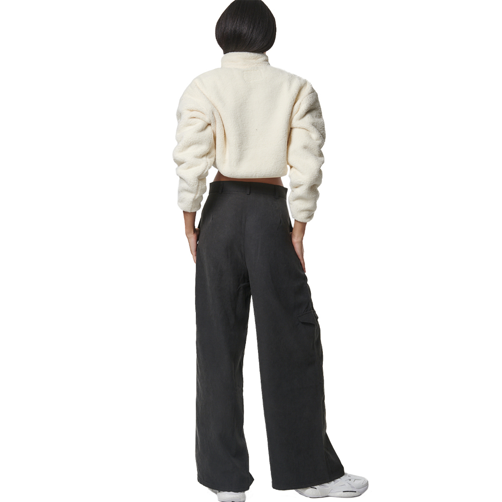 BODY ACTION Women's Wide Leg Cargo Pants Γυναικείο Παντελόνι Cargo - 4