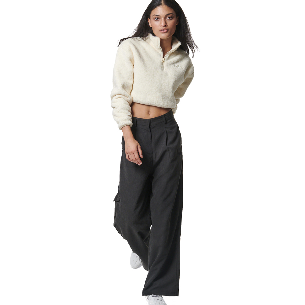 BODY ACTION Women's Wide Leg Cargo Pants Γυναικείο Παντελόνι Cargo - 5