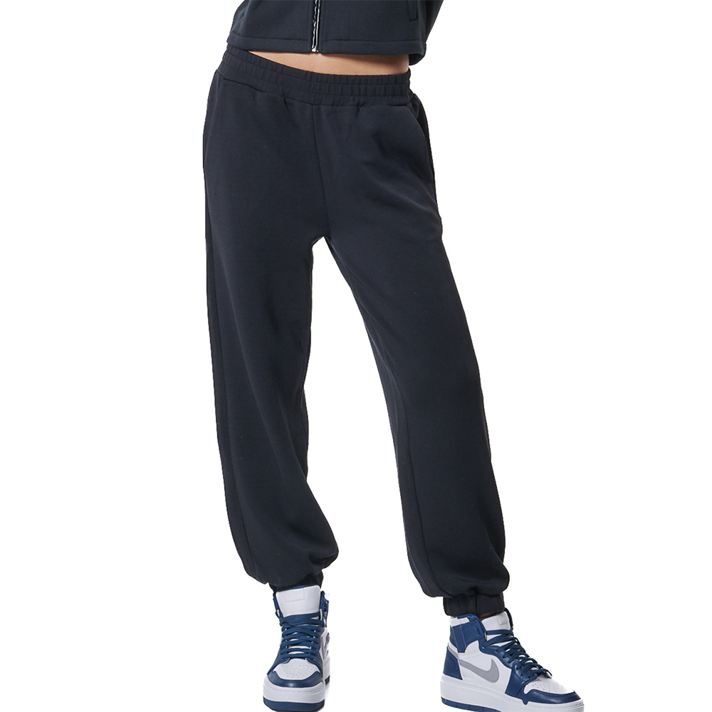 BODY ACTION Women's Modal Wide Joggers Γυναικείο Παντελόνι Φόρμας - Μαύρο