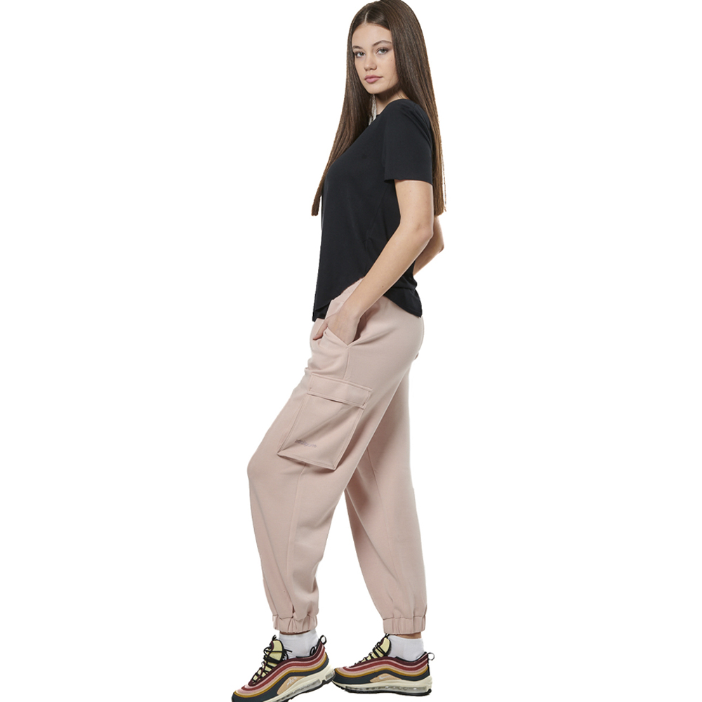 BODY ACTION Modal Cargo Trousers Γυναικείο Παντελόνι Φόρμας  - 4