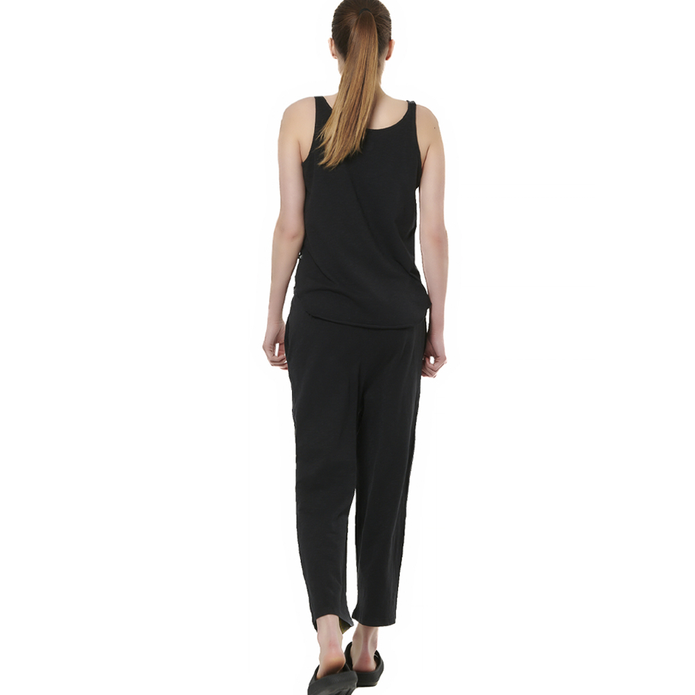 BODY ACTION Slub Beach Crop Pants Γυναικείο Παντελόνι Φόρμας  - 2