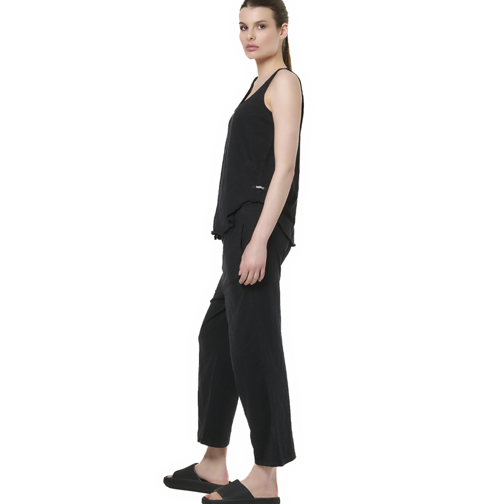 BODY ACTION Slub Beach Crop Pants Γυναικείο Παντελόνι Φόρμας  - 3