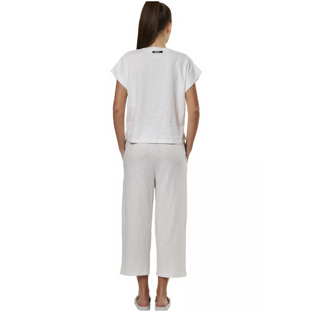 BODY ACTION Slub Beach Crop Pants Γυναικείο Παντελόνι Φόρμας  - 2
