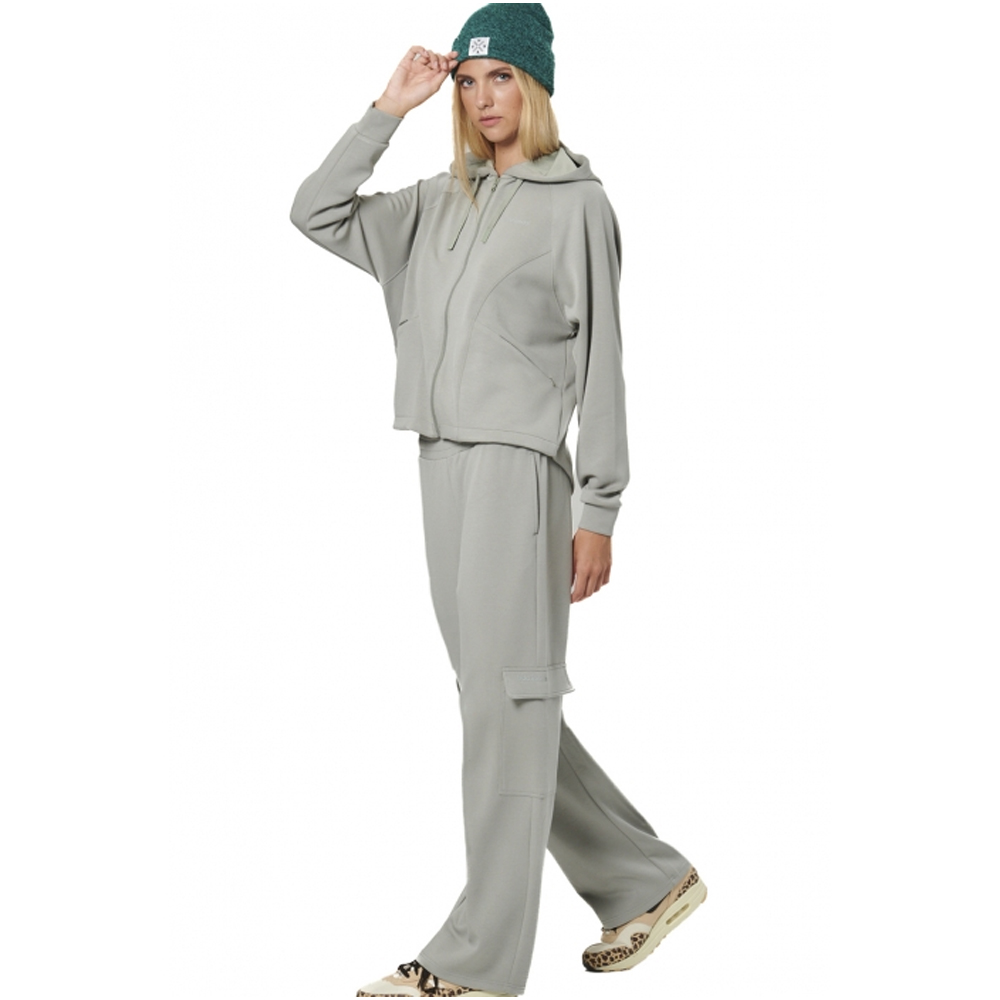 BODY ACTION Women's Wide-Leg Cargo Trousers Γυναικείο Παντελόνι Φόρμας - 4