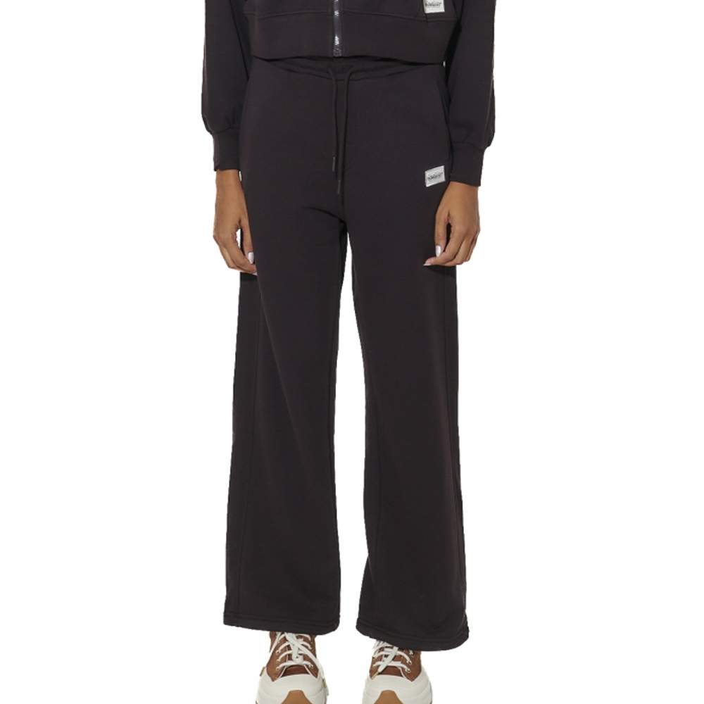BODY ACTION Women's French Terry Sweatpants Γυναικείο Παντελόνι Φόρμας - Καφέ