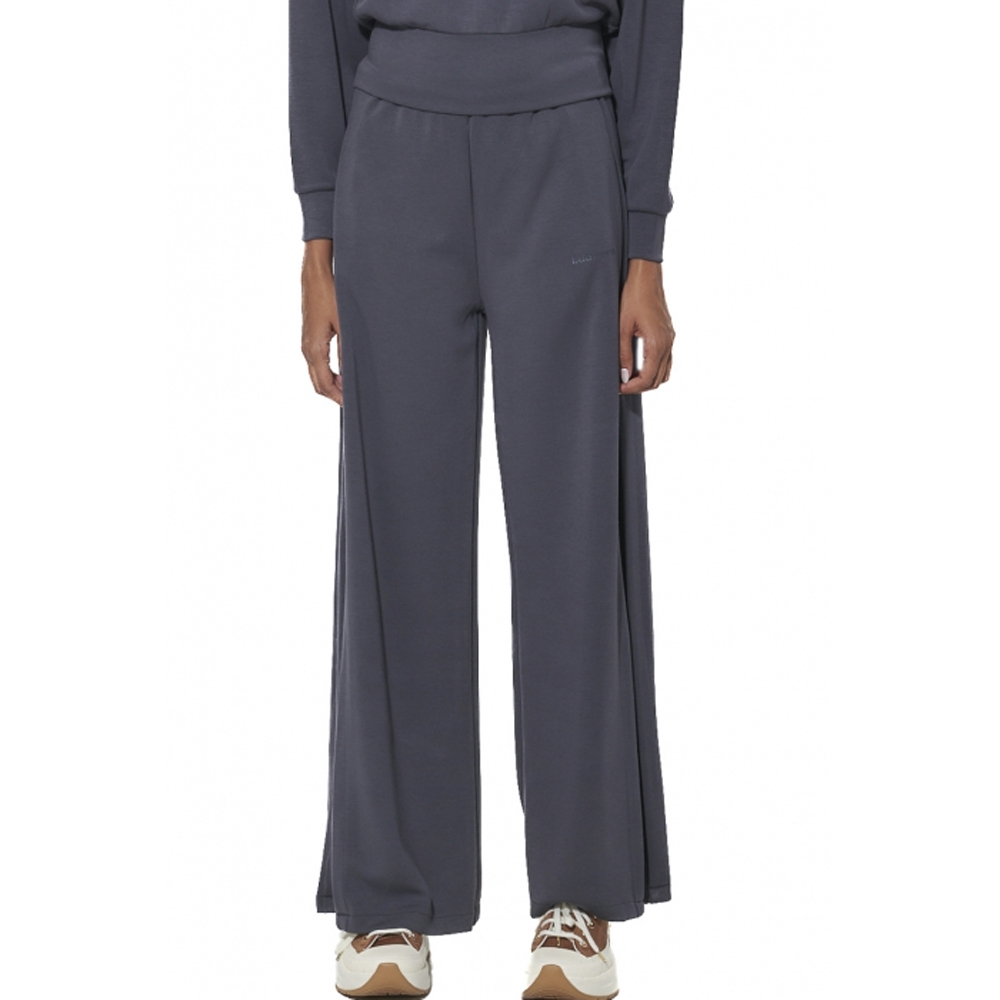 BODY ACTION Women's Modal Wide - Leg Trousers Γυναικείο Παντελόνι Φόρμας - Γκρι