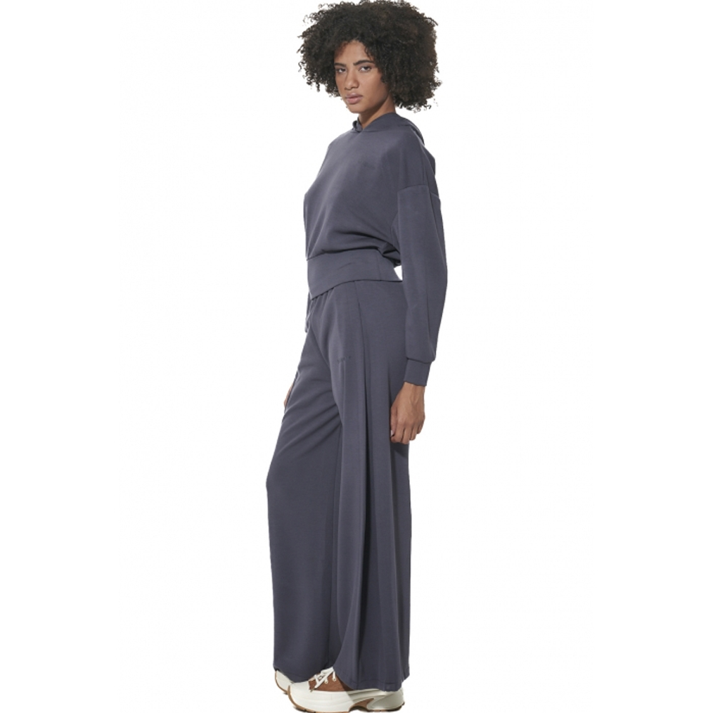 BODY ACTION Women's Modal Wide - Leg Trousers Γυναικείο Παντελόνι Φόρμας - 2