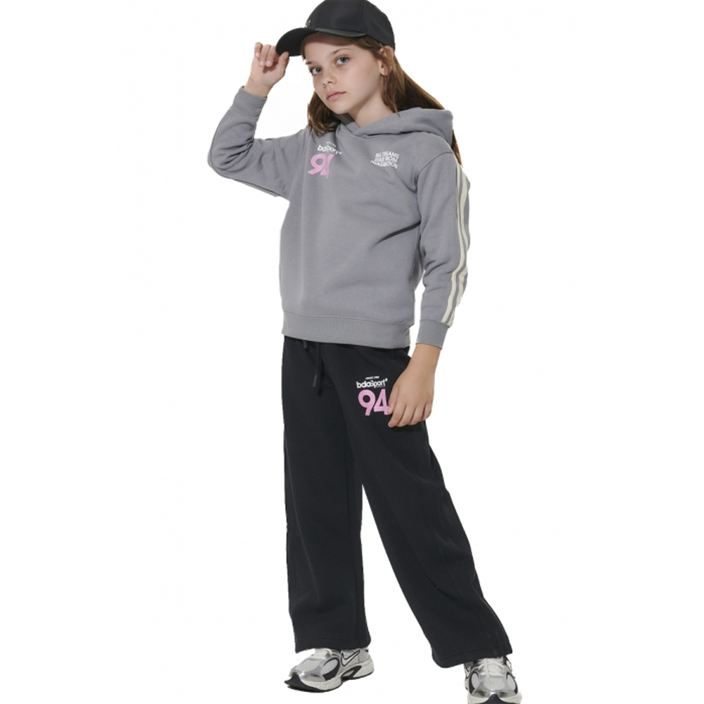 BODY ACTION Girl's Wide - Leg  Fleece Trousers Παιδικό Παντελόνι Φόρμας - 3