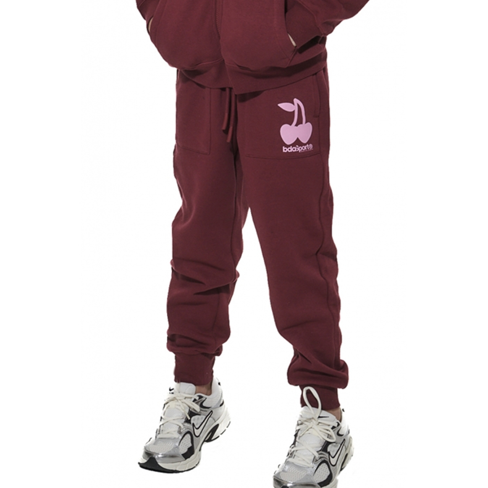 BODY ACTION Girl's Fleece Trousers Παιδικό Παντελόνι Φόρμας - Μπορντώ