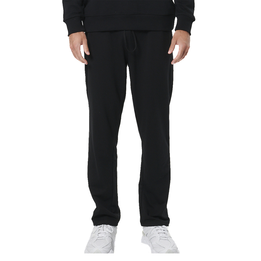 BODY ACTION Men's Essentials French Terry Pants  Ανδρικό Παντελόνι Φόρμας - Μαύρο